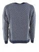 Suéter de cuello redondo para hombre Estampado geométrico mixto de cachemir