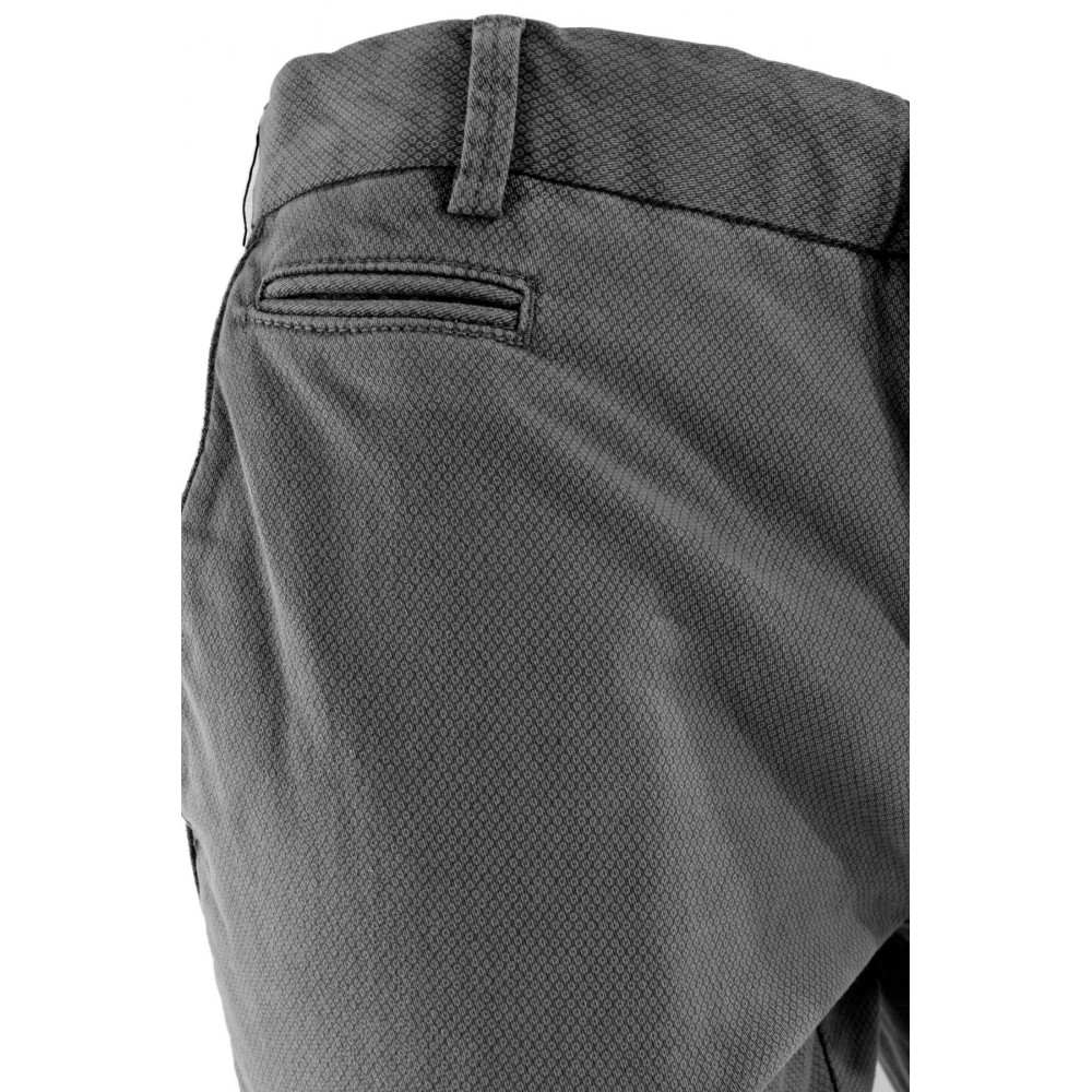 Pantaloni Chino Uomo Fantasia Geometrica Casual Tasche Laterali