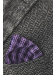 Herren Classic Wool Herringbone Beige Jacke mit Taschentuch