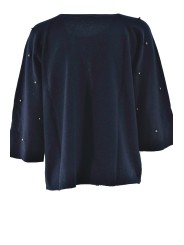 Cardigan ladies open Mesh three-quarter sleeves with pearls