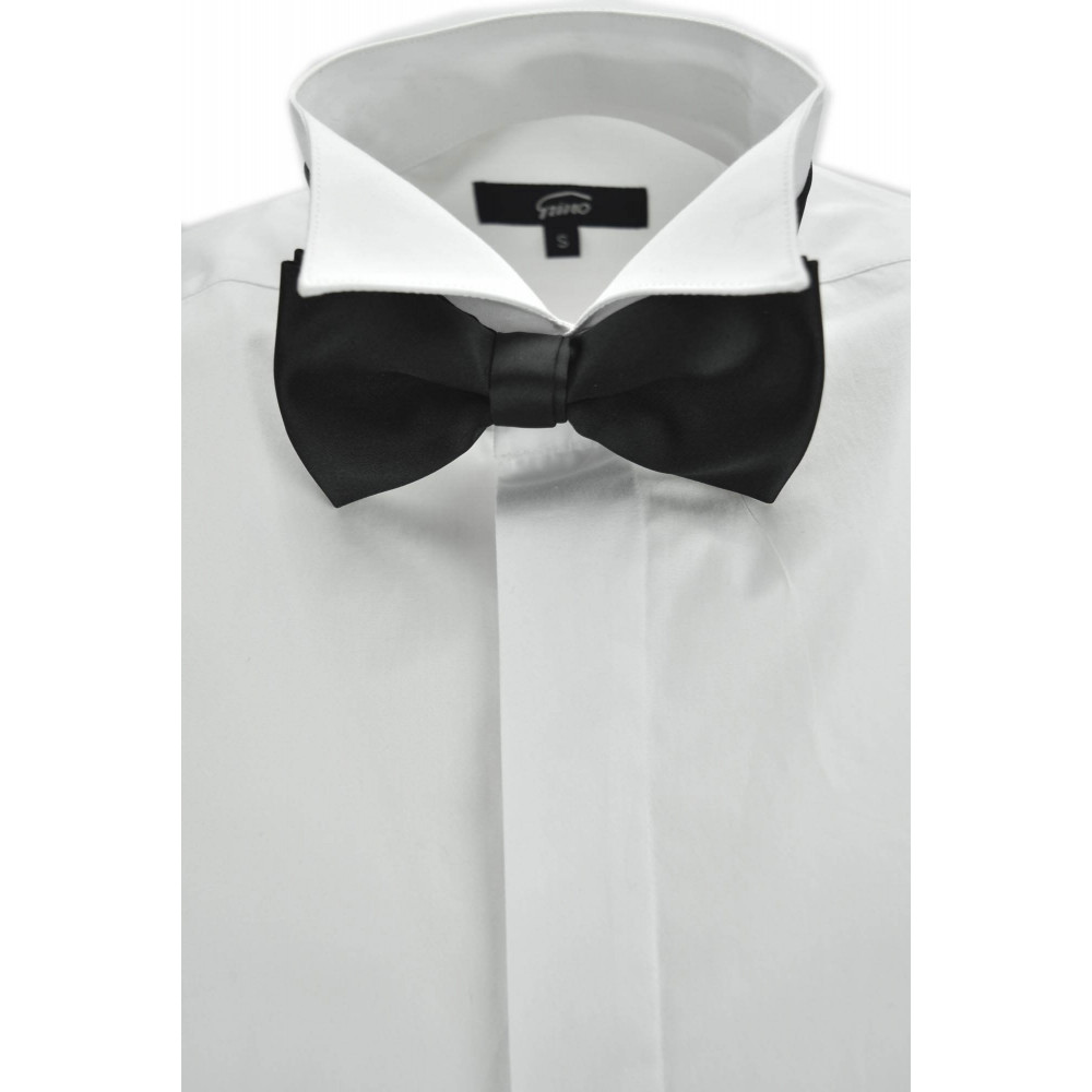 Men's Tuxedo Shirt Dovetail Collar Cufflinks Popeline White - Lawrence Men's Clothing