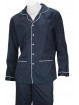 Pyjama Homme Classique Ouvert sur le Devant en Tissu de Coton et Flanelle - Grino