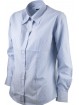 Camicia Donna Classica Righine Blu su Bianco Cotone Popeline - vestibilità avvitata