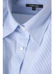 Damen shirt Klassische Righine Blau auf Weiß Baumwolle Popeline - passform verschraubt