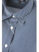 Camicia Donna Classica Pois Blu su Bianco Cotone Popeline