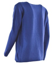 Straight Boat Neck Sweater der Frau Bluette Nest Stitch Wool Cashmere