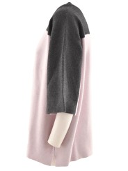 Suéter de las Mujeres de gran tamaño de manga corta en dos tonos de Lana de cachemira