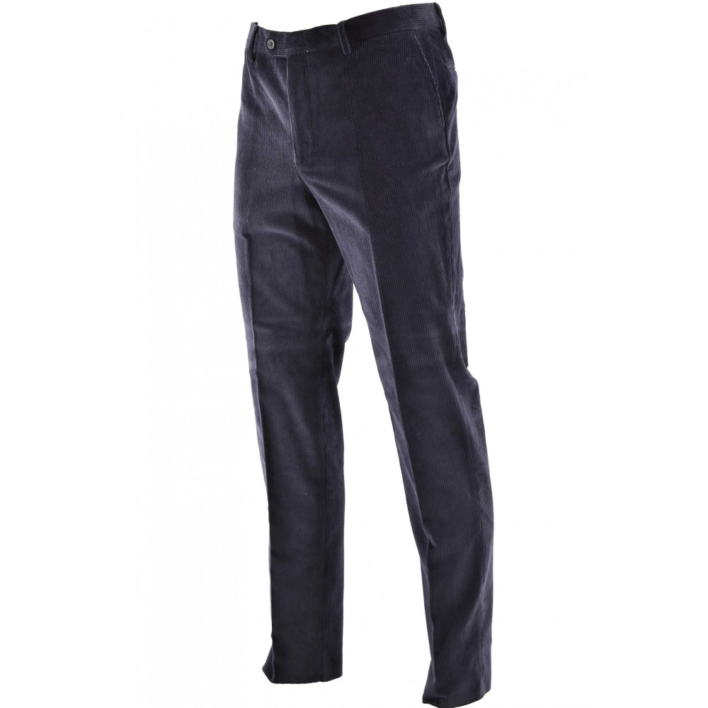 Pantalones De Hombre De Pana Costilla Clásico, Bolsillos Laterales