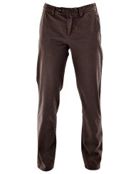 Chino Trousers Man Cotton Brown Casual Side Pockets
