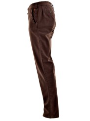 Chino Pantalones De Hombre De Algodón De Color Marrón Casual Bolsillos Laterales