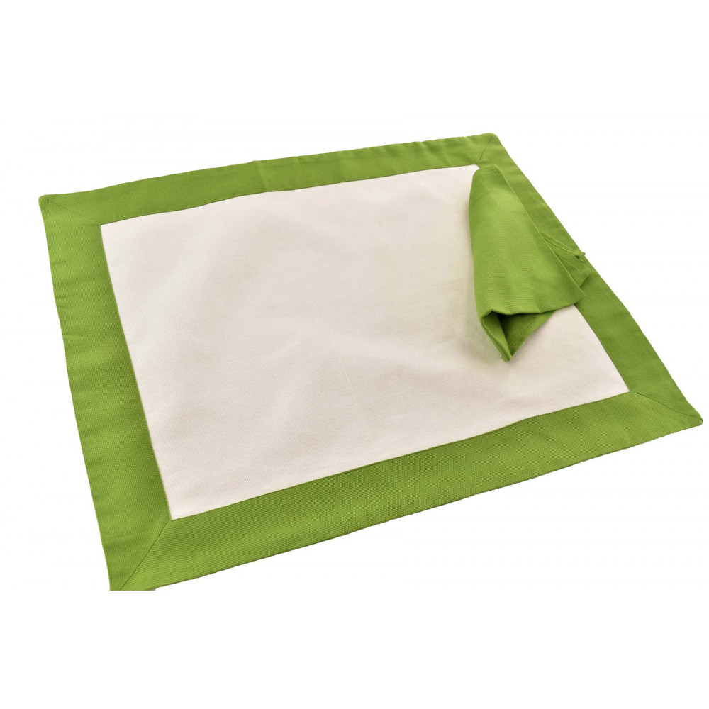 Marco de mantel individual con servilleta de algodón puro