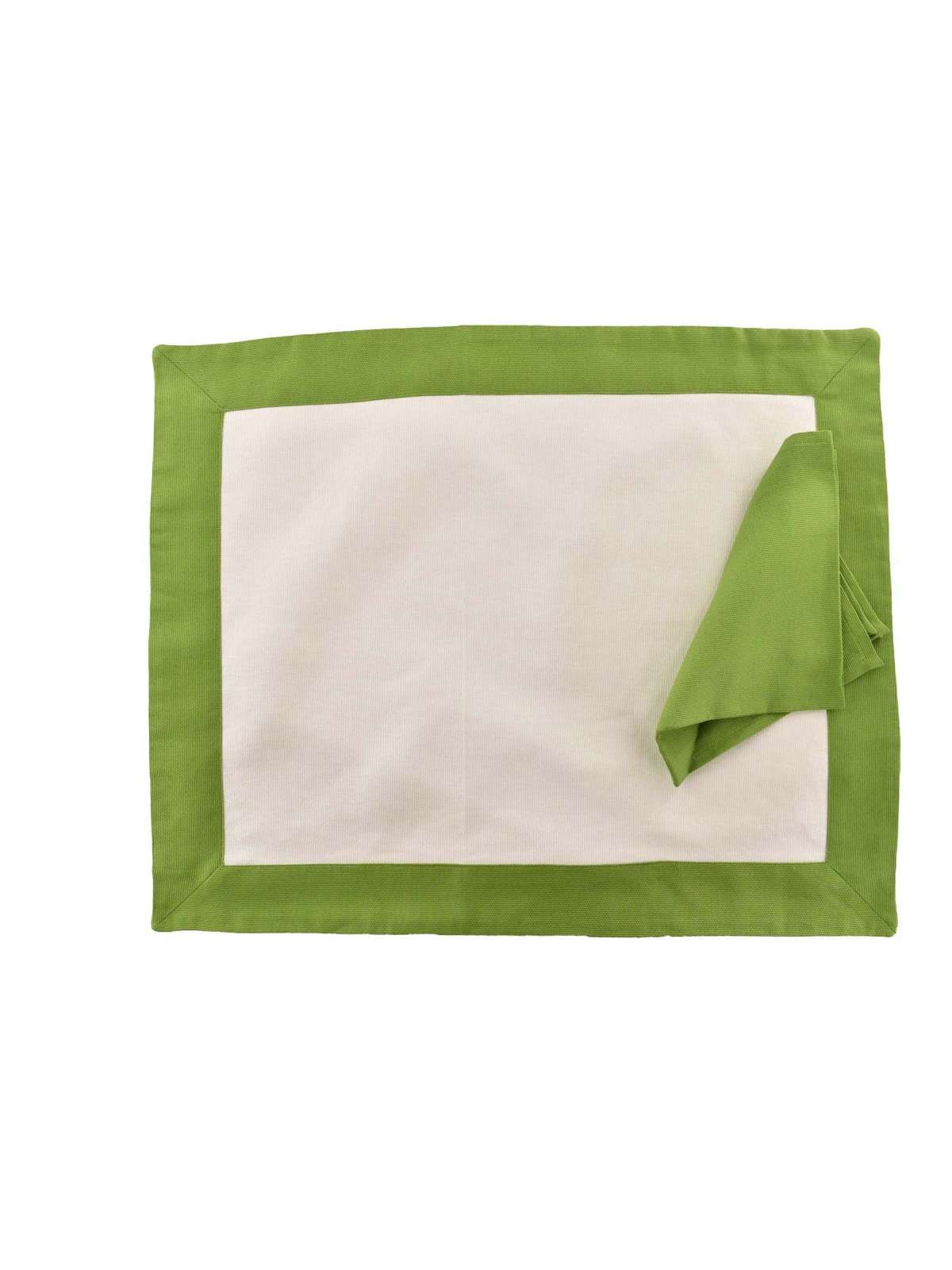 Mantel individual Mantel individual estilo americano con servilleta de algodón Panamá con acabado de volante