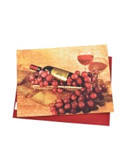 2 Amerikaanse anti-vlek placemats Groente Fruit Wijn Brood Placemat Waterproof