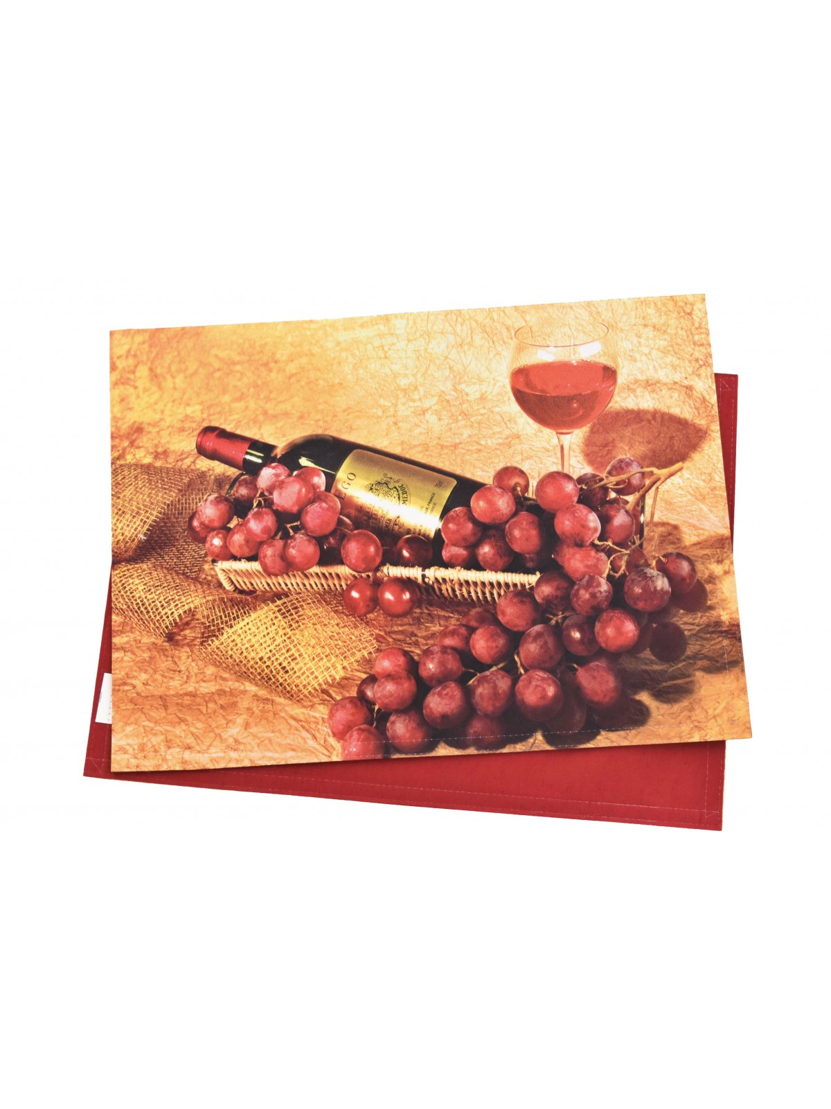 2 manteles individuales antimanchas estadounidenses Mantel individual de pan de vino de frutas vegetales a prueba de agua