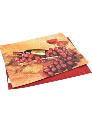 2 sets de table américains anti-tache napperon de pain de vin de fruits légumes imperméable