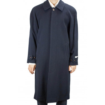 Navigare Men's Coat M Dark Blue Cashmere Blend Wide Raglan Sleeve - Costumes, vestes et gilets pour hommes