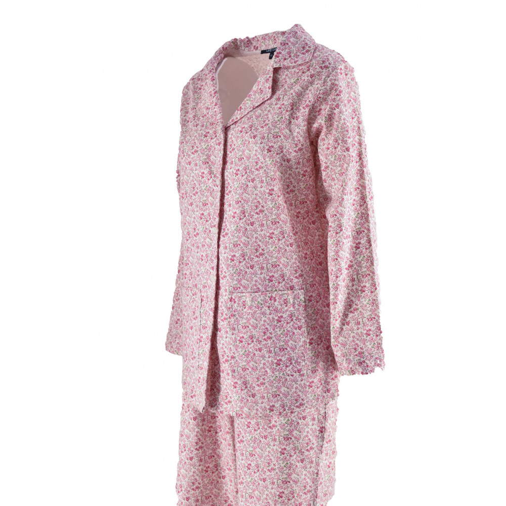 Pyjama Femme Classique en Flanelle Fleurs