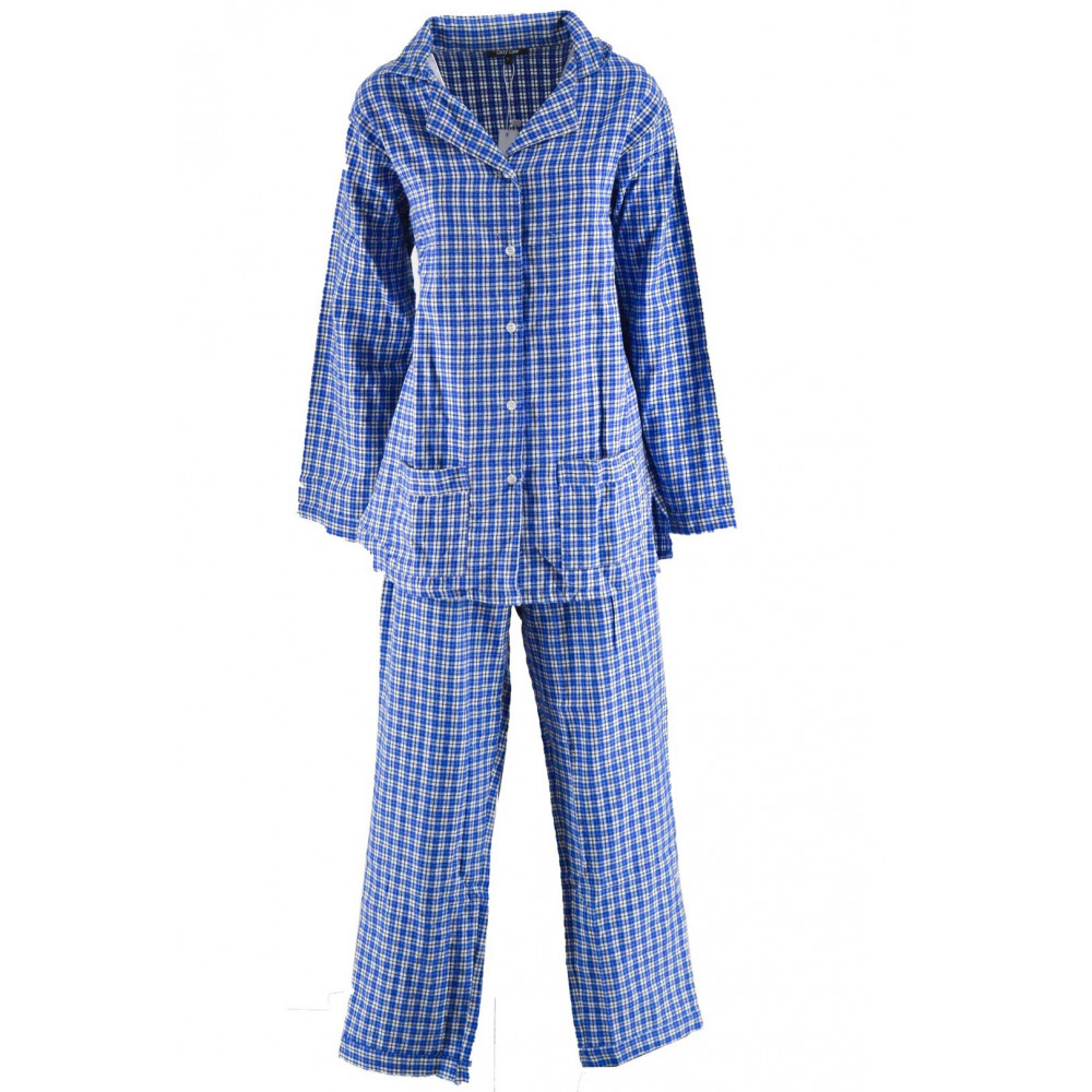 Pyjama Damen Klassische Flanell Karo