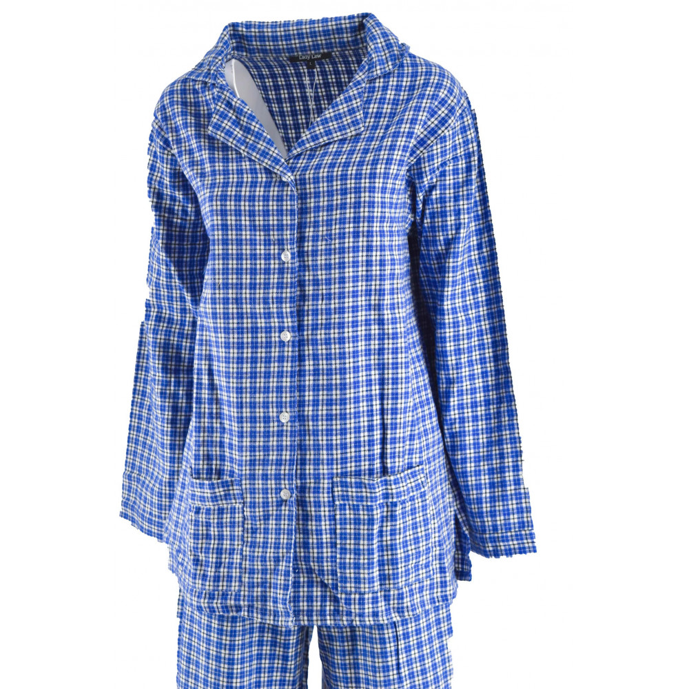 Pyjama Damen Klassische Flanell Karo