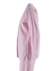 Pigiama Donna Classico XL 48 Righe Rosa su Bianco - Tessuto Flanella Leggera