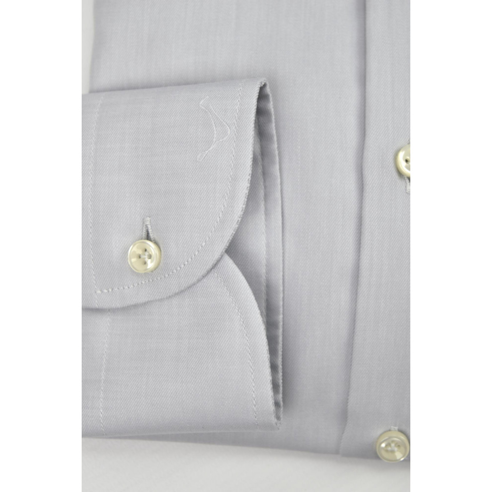 Hellblaues Herrenhemd No Iron Twill Fabric ohne Tasche - Philo Vance - N10