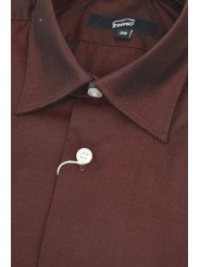 Elegant Dark Gray Slimfit Man Shirt Spread Collar
