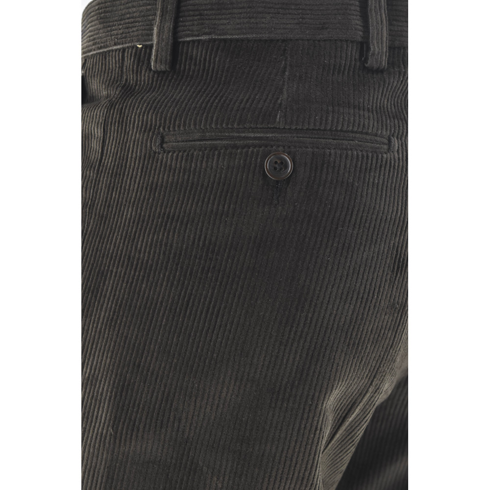 Pantaloni Uomo Slim Casual Tasche Laterali Piccoli Motivi Cotone - PE