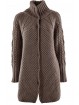 Coat Shirt Women M Beige - Machining honeycomb sleeves and Braids, 6 Strands Mixed Wool