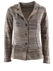 Knit Cardigan Jacket Women's M Beige Melange - 3-Wire Wool Blend