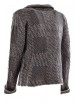 Knit Cardigan Jacket Women ' s M Beige Ruitjes Grijs - 3-Draads Gemengde Mohair