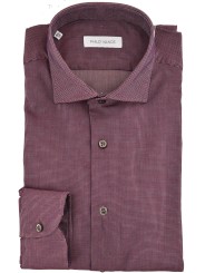 Bordeaux Slim Fit French Collar Men's Shirt - Philo Vance - Capri