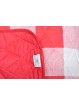 Tagesdecke Gesteppt mit Doppelbett Karo in Weiß, Rot, 270x270 Baumwolle Weben Toskana