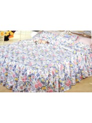 Bedspread with Gala Single floral design Gray 180x270 Satin Biancarte