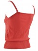 REPLAY Top Tank Donna Maglina Cotone Rosso Strass