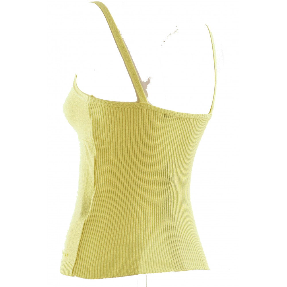 Replay Top Neckline Woman Knit Cotton Light Yellow