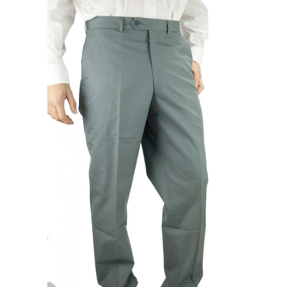 Pantaloni Uomo Classico Verde Ottanio  - Tasche Laterali - PE
