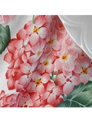 Tafelkleed Alle Maten Panama Print Citroenen Hortensia's Koralen Gebladerte