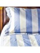 Gingham Sheets Wide Stripes White Sky Blue