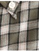 Фланелевая мужчынская кашуля S 38-39 Зялёна-белы клятчасты каўнер на гузіках