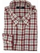 Flannel Man Shirt M 40-41 White Checkered Red ButtonDown collar