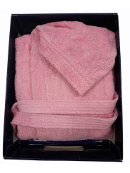 Lancetti Pink Striped Bathrobe XL Stock
