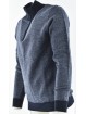 Suéter de hombre con cuello alto azul Jaquard Pinpoint
