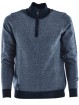 Men's Turtleneck Blue Jaquard Pinpoint Sweater