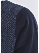 Jersey De Cuello Redondo Para Hombre Diseño Geométrico Azul Lana Merino Azul Claro