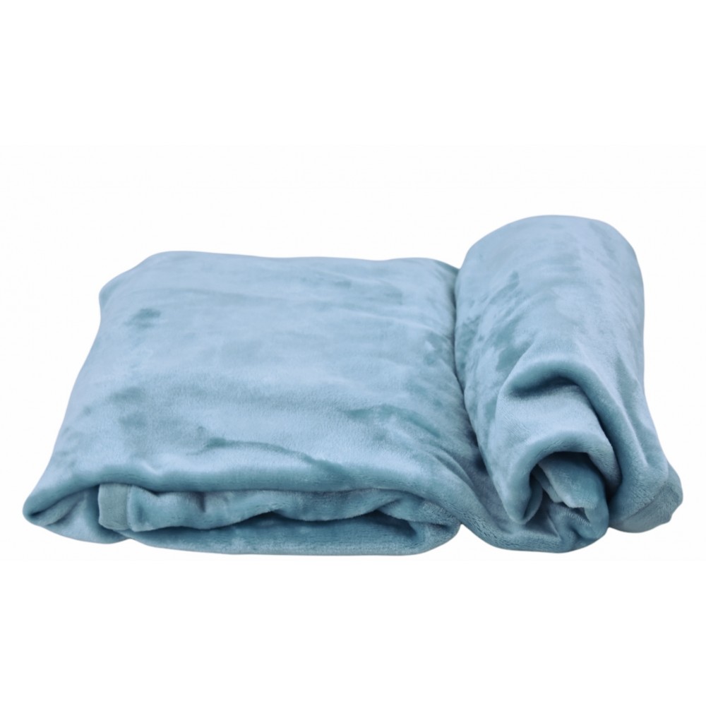 Fleece blanket effect Cashmere Double bed Single bed Blanket - Ivory, Blue, Brown, Gray, Taupe, Pink, Red
