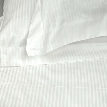 Baumwoll-Satin-Bettwäsche mit kleinen Streifen