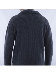 Gray Men's Cardigan Sweater Jacket