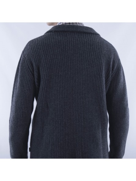 Grijze Cardigan-sweaterjas voor heren