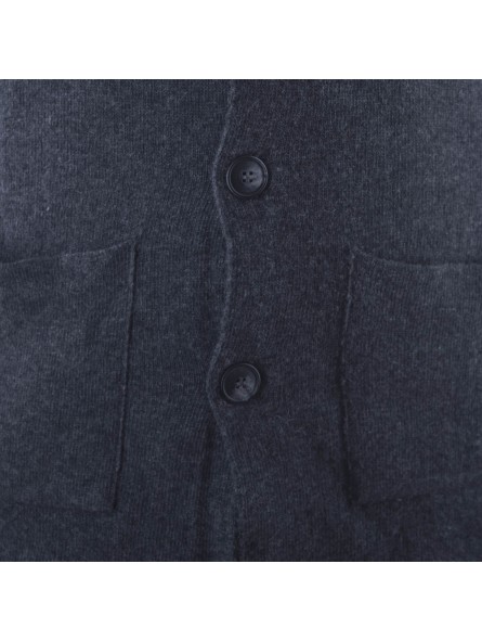 Gray Men's Cardigan Sweater Jacket