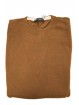 Jersey de cuello redondo de mezcla de cachemir marrón 2Fili para hombre 52/54 XL